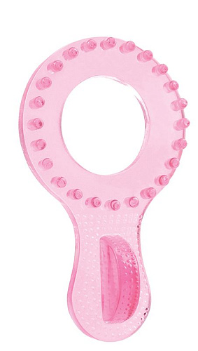 Розовое эрекционное кольцо Seven Creations SYNERGY CLIT BUMPER LOVE RING PINK 21-56CPR-BCD