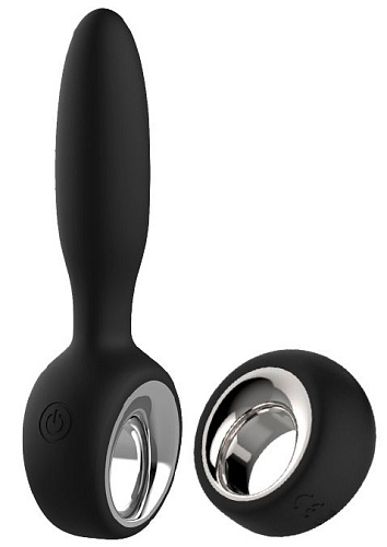 Чёрный анальный вибромассажёр Dream Toys CRIUS REMOTE 21621 (9,5 см)