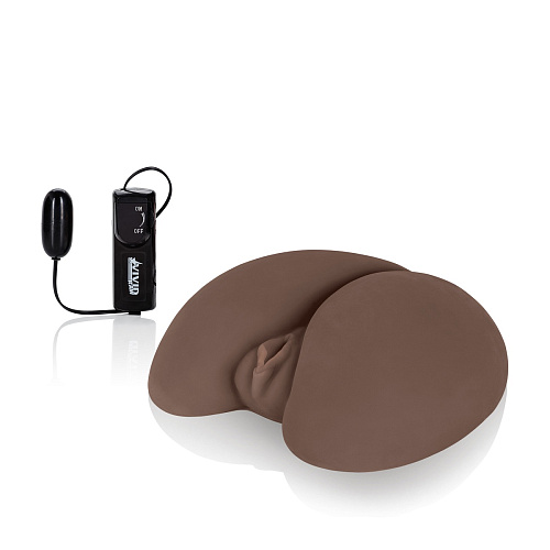 Попка и вагина коричневого цвета с вибрацией California Exotic Novelties Vivid Raw Bootylicious SE-7520-20-3