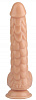 Телесный реалистичный фаллоимитатор с чешуйками на присоске Сумерки богов 1016-54 BX DD (24 см)