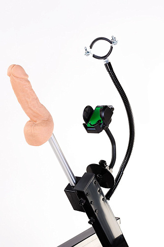 Чёрная секс-машина с фаллической насадкой телесного цвета MyWorld - DIVA Motion 913543