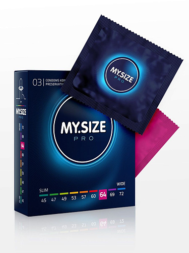 Прозрачные презервативы R S GmbH MY.SIZE №3 (3 шт, размер 64)