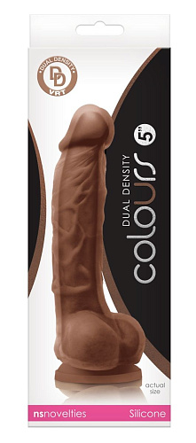 Кофейный фаллоимитатор NS Novelties Dual Density 5 Dildo NSN-0403-12 (17,3 см)