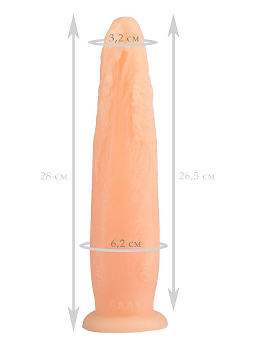 Телесная рельефная анальная втулка Сумерки богов 1015-60 BX DD (28 см)