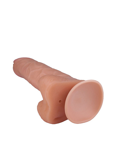 Гигантский фаллоимитатор телесного цвета с мошонкой и присоской LOVETOY (А-Полимер) 719001 (26 см)