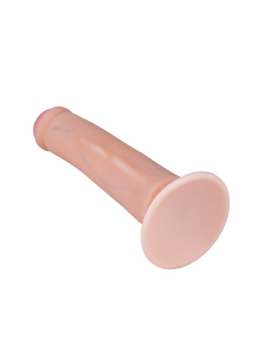 Телесный фаллоимитатор с наплывами LOVETOY (А-Полимер) REAL Standard 014903 (15 см)