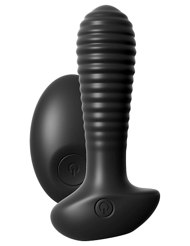 Чёрный анальный вибромассажёр на пульте ДУ Pipedream Remote Control Anal Teaser PD4786-23 (11,9 см)