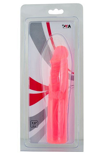 Розовый фаллос с венками ToyFa 882001-3