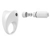 Белое эрекционное кольцо с вибрацией OVO B10 WHITE