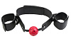 Кляп-наручники с красным шариком Pipedream Breathable Ball Gag Restraint PD3935-00