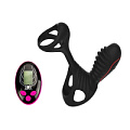 Чёрная насадка на фаллос с трёхкнопочным пультом управления Adrien Lastic Gladiator + LRS 306599