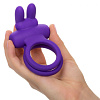 Фиолетовое двойное эрекционное кольцо California Exotic Novelties Silicone Rechargeable Dual Rockin Rabbit SE-1843-20-3
