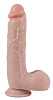 Телесный реалистичный фаллоимитатор с мошонкой Real RP10012 (21 см)