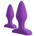 Набор из 2 фиолетовых анальных пробок с рельефом Pipedream Her Designer Love Plug Set PD4955-12