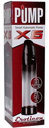 Чёрно-серая вакуумная помпа с эффектом памяти Eroticon PUMP X6 30495