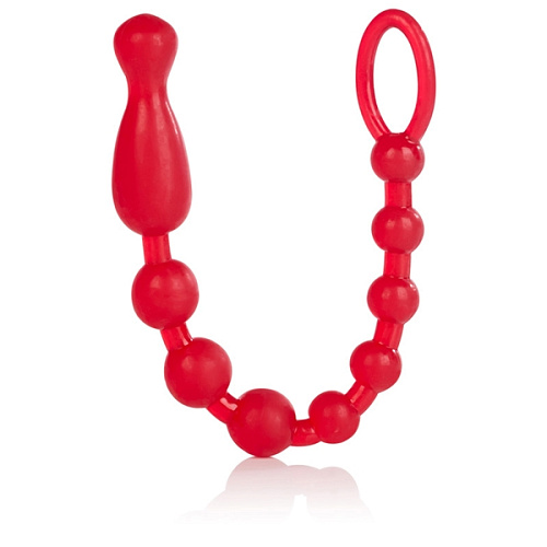 Красная анальная цепочка California Exotic Novelties Colt Max Beads SE-6899-11-2 (28 см)