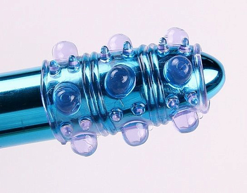 Сиреневая сквозная насадка с шишечками White Label 47202-MM