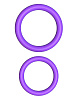 Набор из двух фиолетовых эрекцонных колец Pipedream Max Width Silicone Rings PD5805-12