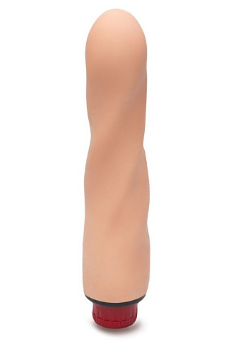 Телесный спиралевидный вибратор из био-кожи Пикантные штучки DP02064 (20 см)