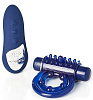 Синее эрекционное виброкольцо NU Sensuelle REMOTE BULLET COCKRING 340129