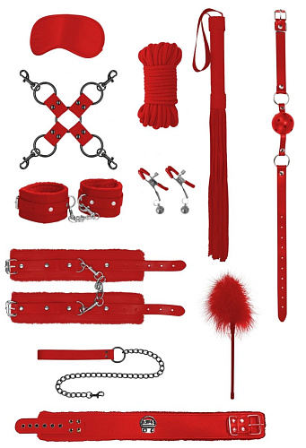 Красный игровой набор БДСМ Shots Media BV Intermediate Bondage Kit OU372RED