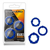 Набор из 3 синих эрекционных колец Blush Novelties Stay Hard Beaded Cockrings BL-00013