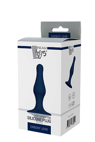 Синяя анальная пробка Dream Toys SILICONE PLUG MEDIUM 21710 (12,7 см)