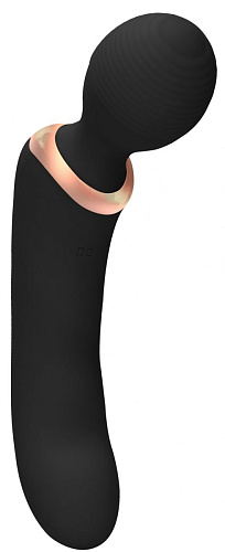 Черный двусторонний вибратор Shots Media BV Charm ELE014BLK (18 см)