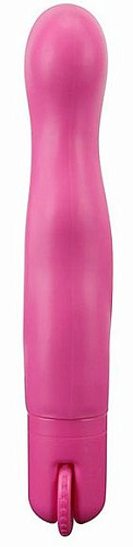 Розовый вибромассажёр с поворотным колёсиком Seven Creations Magic Dial 14-167-E13-BCD (19,5 см)