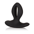 Чёрная анальная пробка с вибрацией California Exotic Novelties Silicone Wireless Dual Motor Probe SE-0436-30-3 (11,5 см)