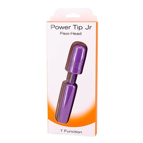 Фиолетовый мини-вибратор Seven Creations POWER TIP JR MASSAGE WAND 51090