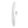 Белый вибромассажёр с вакуумно-волновой клиторальной стимуляцией Satisfyer Pro G-Spot Rabbit J2018-17 (22 см)