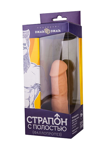 Фаллопротез телесного цвета на чёрной резинке Сумерки богов №5 1005-05 BX DD