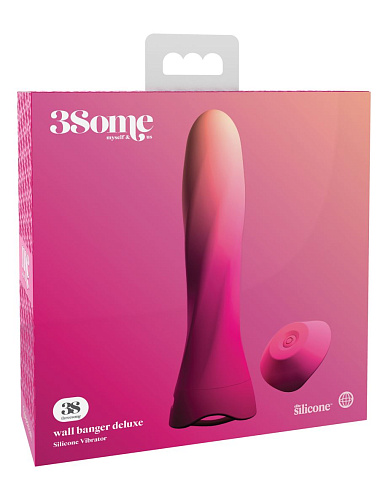 Розовый вибромассажёр со сменной присоской Pipedream Wall Banger Deluxe PD7070-11 (19 см)