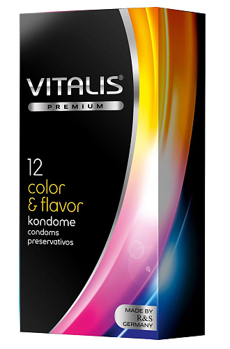 Цветные ароматизированные презервативы R S GmbH VITALIS PREMIUM №12 color flavor (12 шт)