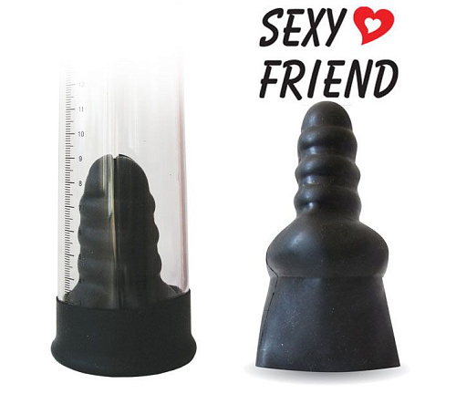 Чёрная насадка для помпы Bior toys Sexy Friend SF-70148