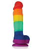Радужный фаллоимитатор NS Novelties Colours Pride Edition 5 Dildo NSN-0408-05 (17,8 см)