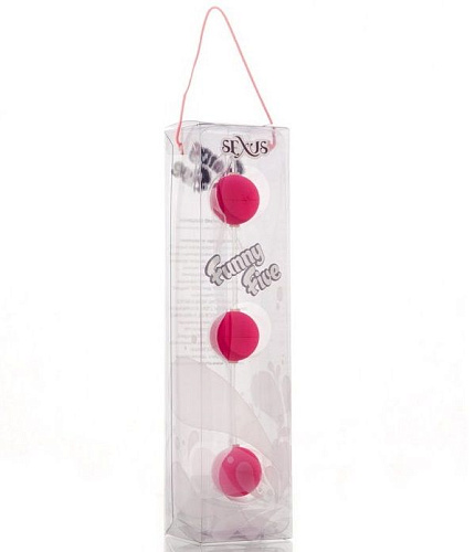 Анальная цепочка из 3 розовых шариков Sexus Funny Five 935002-3