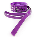 Фиолетовый ошейник на поводке с ручкой-петлей Bior toys NTB-80554