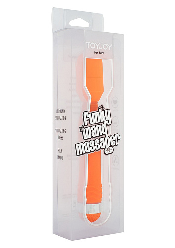 Оранжевый массажёр Toy Joy FUNKY WAND MASSAGER 3006010149 (20 см)