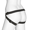 Чёрные трусики с двумя плагами Doc Johnson Double Penetration Velvet Harness with 2 plug 1090-19-BX