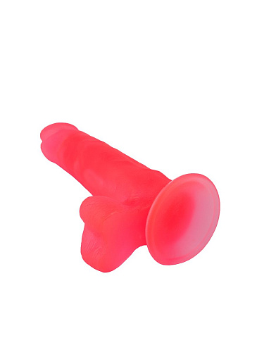 Розовый фаллоимитатор с удлинённой мошонкой LOVETOY (А-Полимер) 211800 (16,5 см)