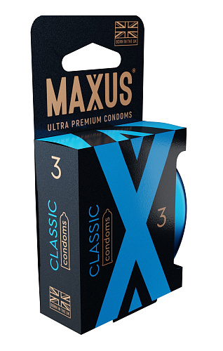 Классические презервативы в железном кейсе Maxus Classic №3 (3 шт)
