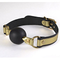Кляп-шарик на чёрно-золотистых ремешках Sitabella 3005-18