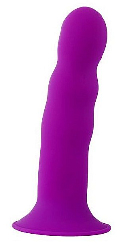 Фиолетовый фаллоимитатор-реалистик Dream Toys PREMIUM RIBBED DILDO 21703 (18 см)