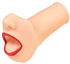 Мастурбатор-ротик телесного цвета с алыми губами ToyFa 893005