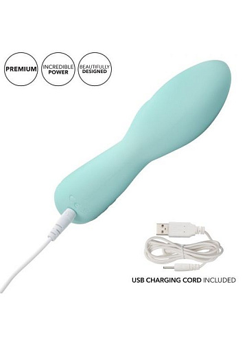 Нежно-голубой вибромассажёр-кролик Jopen Pave Victoria JO-8005-55-3