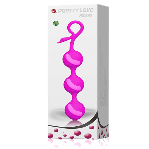 Силиконовые лиловые анальные шарики Baile Pearl BI-014211 (21,5 см)