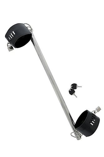 Металлическая распорка для рук с неопреновыми манжетами BLAZE SPREADER BAR   HAND CUFFS Dream Toys 21340