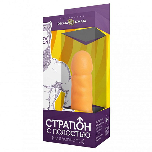 Фаллопротез телесного цвета  на чёрной резинке Сумерки богов 1005-00 BX DD